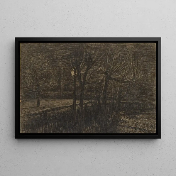 The lamp - Herman Norrman — framed artwork on a wall