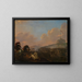 Battle at the Gates of Rome with View of Castel Sant'Angelo - Herman van Lin — framed artwork on a wall