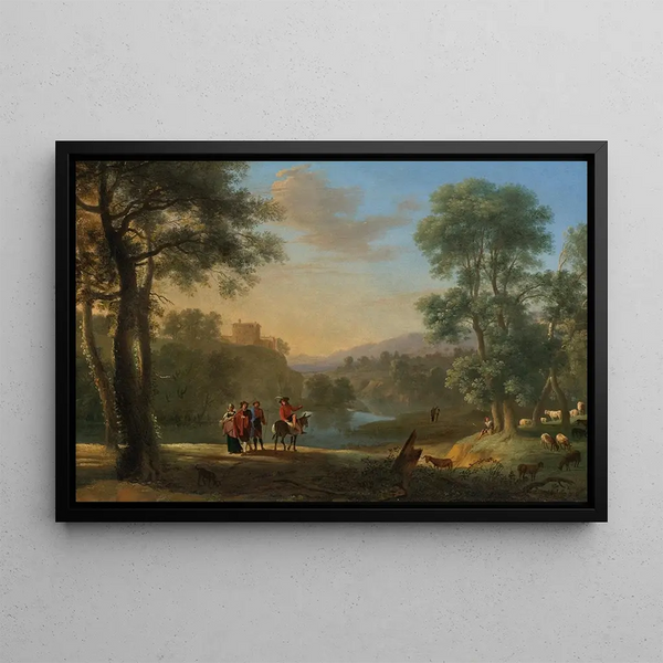 Classic Landscape Painting - Herman van Swanevelt — framed artwork on a wall