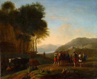 Joseph telling his dream to his brothers - Herman van Swanevelt — artwork view