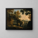 Cascade with Fishermen - Herman van Swanevelt — framed artwork on a wall