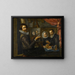 The painter in his studio painting the portrait of a married couple - Herman van Vollenhoven — framed artwork on a wall