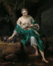 A woman with a dog - Herman van der Mijn — artwork view