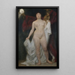 Female Nude Painting with Death as an Allegory of Vanity - Hermann Behrens — framed artwork on a wall