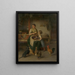 Cutting the bread - Hermann Bever — framed artwork on a wall