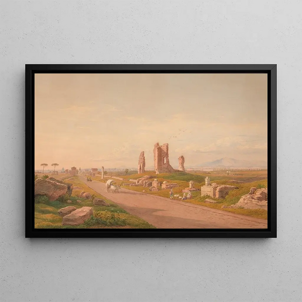 Voie Appienne - Hermann David Salomon Corrodi — framed artwork on a wall