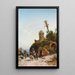 On the road to Jerusalem - Hermann David Salomon Corrodi — framed artwork on a wall