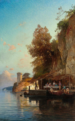 Hermann David Salomon Corrodi - Refuge by the Sea.webp