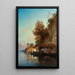 Refuge au bord de la mer - Hermann David Salomon Corrodi — framed artwork on a wall