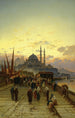 The Galata Bridge in Constantinople - Hermann David Salomon Corrodi — artwork view