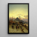 The Galata Bridge in Constantinople - Hermann David Salomon Corrodi — framed artwork on a wall
