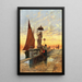 Venice, a prayer at Chioggia - Hermann David Salomon Corrodi — framed artwork on a wall
