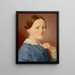 a portrait of a lady with a necklace and a light dress - Hermann Eduard Hartmann — framed artwork on a wall