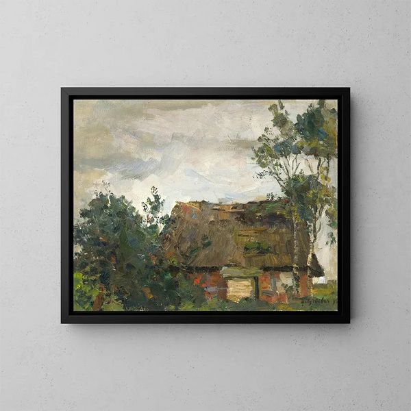 House old - Hermann Groeber — framed artwork on a wall