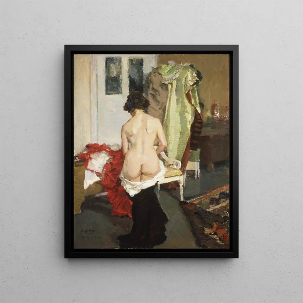The Red Domino - Hermann Groeber — framed artwork on a wall