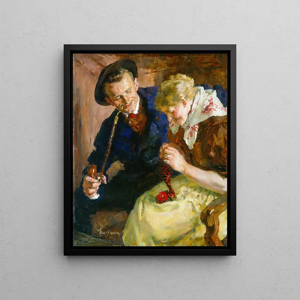 Young Love - Hermann Groeber — framed artwork on a wall
