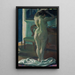 Female nude painting - Hermann Grom-Rottmayer — framed artwork on a wall