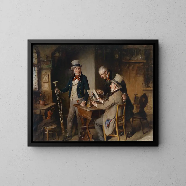 The Bassoon Player - Hermann Kern — framed artwork on a wall
