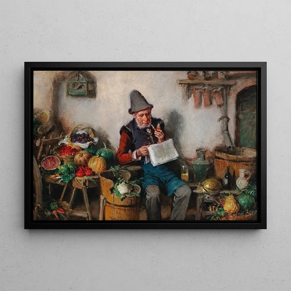 The Chamois Merchant - Hermann Kern — framed artwork on a wall