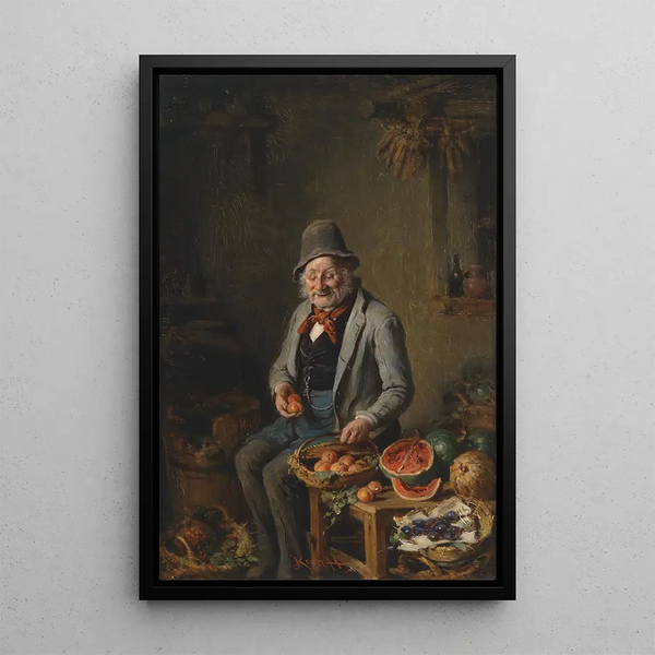 The fruit merchant - Hermann Kern — framed artwork on a wall