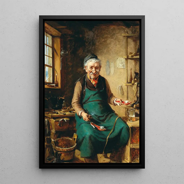 The shoemaker - Hermann Kern — framed artwork on a wall