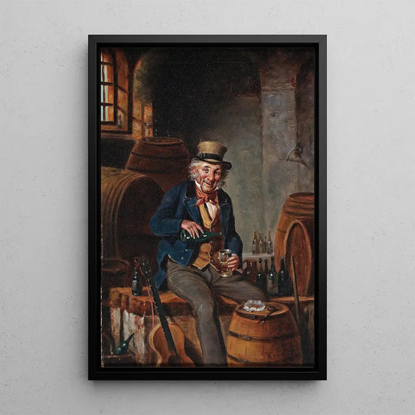 A well-deserved sip - Hermann Kern — framed artwork on a wall
