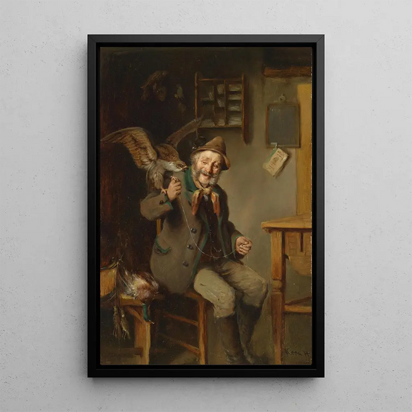 Hunting partner painting - Hermann Kern — framed artwork on a wall