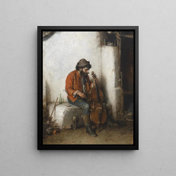 Musician Gypsy - Hermann Kern — framed artwork on a wall