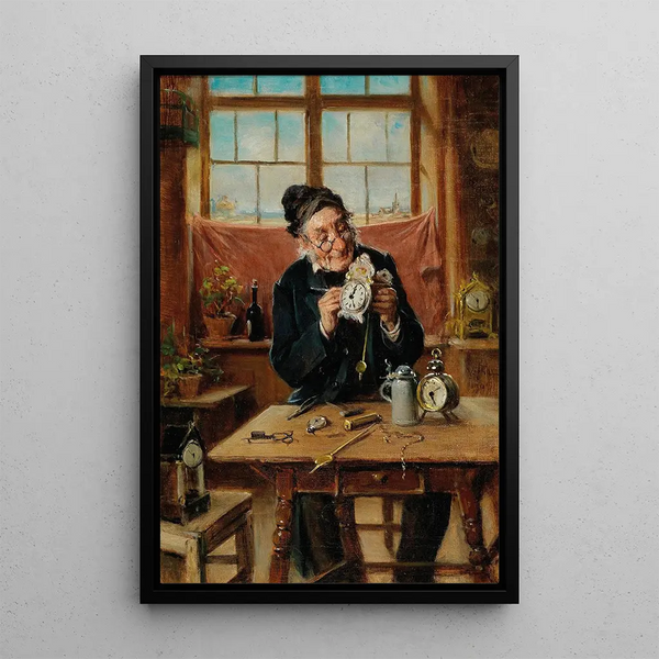 L'horloger - Hermann Kern — framed artwork on a wall
