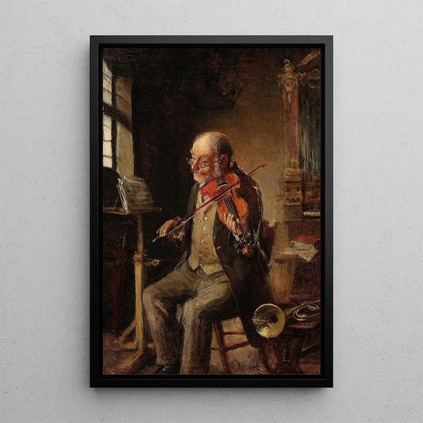 Violinist - Hermann Kern — framed artwork on a wall
