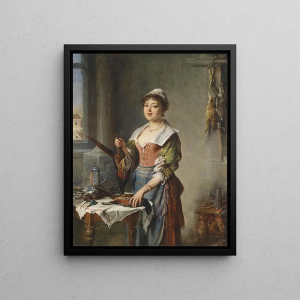 Merchant of Games - Hermann Kern — framed artwork on a wall