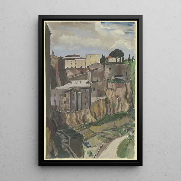 Pitigliano - Hermann Lismann — framed artwork on a wall