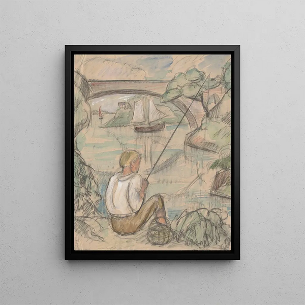 Untitled Painting - Hermann Lismann — framed artwork on a wall