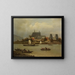L'île de Niederwerth sur le Rhin près de Coblence - Hermann Meyerheim — framed artwork on a wall