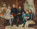 Four siblings on a polar bear skin rug - Hermann Nigg — artwork view