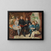 Four siblings on a polar bear skin rug - Hermann Nigg — framed artwork on a wall