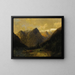 Canoë au bord de l'eau - Hermann Ottomar Herzog — framed artwork on a wall