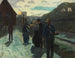 Stuttgart West Station at dusk - Hermann Pleuer — artwork view