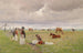 Young shepherds in the Puszta - Hermann Reisz — artwork view