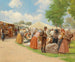Vegetable Market Painting - Hermann Reisz — artwork view