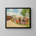 Vegetable Market Painting - Hermann Reisz — framed artwork on a wall