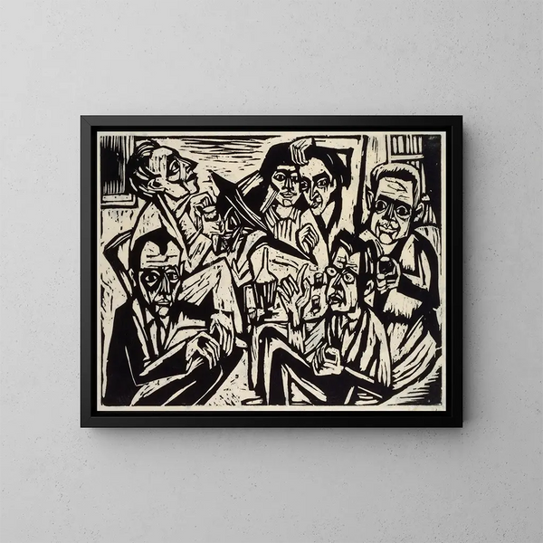 Celebration of the workshop - Hermann Scherer — framed artwork on a wall