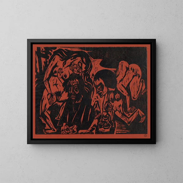 La Tentation d'Antoine - Hermann Scherer — framed artwork on a wall
