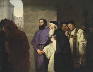 Hugh Latimer and Nicholas Ridley on the way to the stake - Hermann Schweder — artwork view