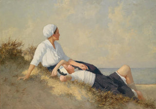Hermann Seeger - Mutter und Tochter am Strand.webp