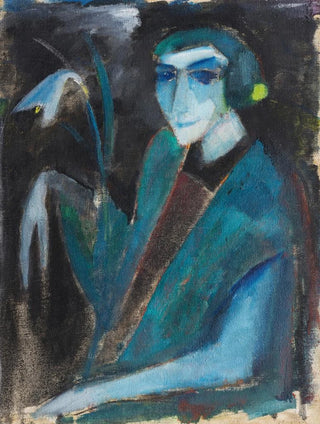 Hermann Stenner - Damenbildnis mit Lilie.webp