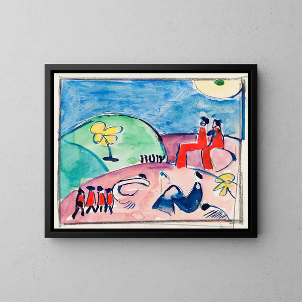 La fleur jaune - Hermann Stenner — framed artwork on a wall