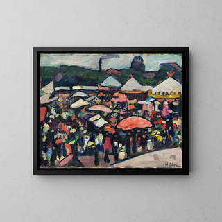 Foire au Kesselbrink à Bielefeld - Hermann Stenner — framed artwork on a wall