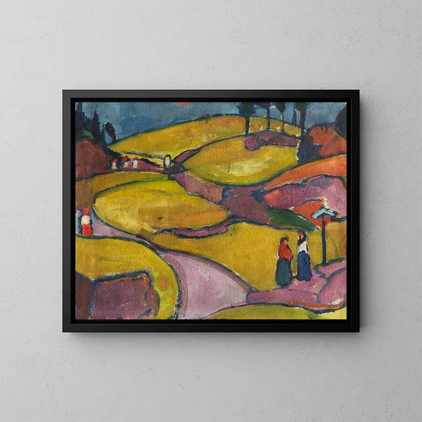 Rhythmic Landscape Eifel - Hermann Stenner — framed artwork on a wall