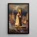 Jeanne d'Arc's death at the stake - Hermann Stilke — framed artwork on a wall